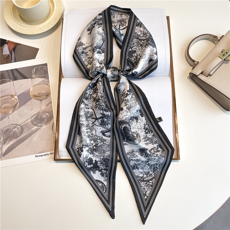Luxury Bags For Summer - Роскошные длинные шелковые платки-ленты для волос,