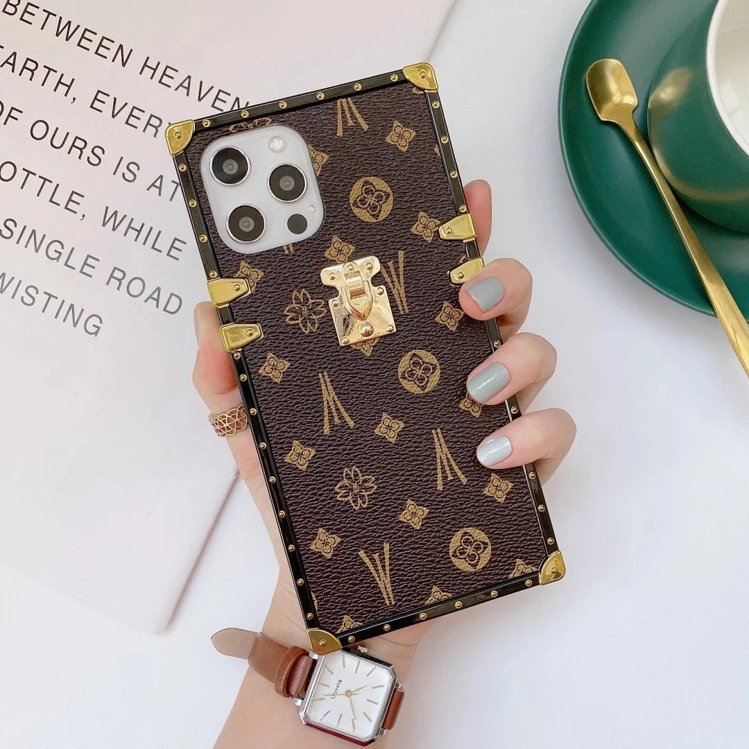 Luxury Bags Quotes - Модный квадратный кожаный чехол для телефона