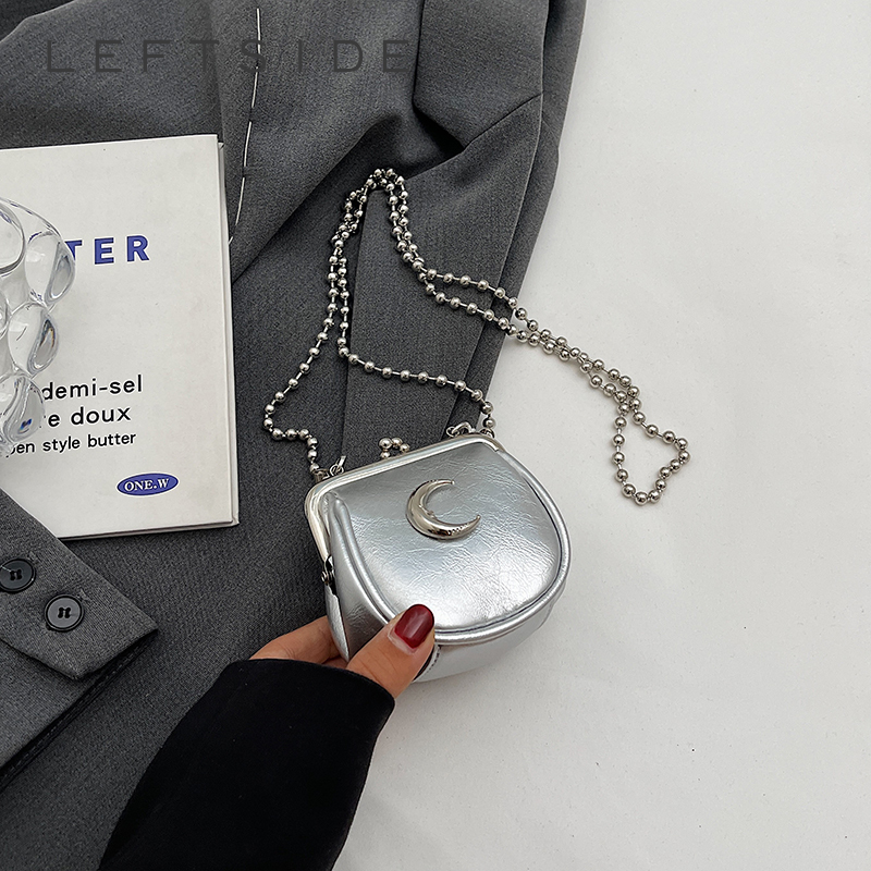 Luxury Y2K Bags - Серебряные мини-милые сумки через плечо для